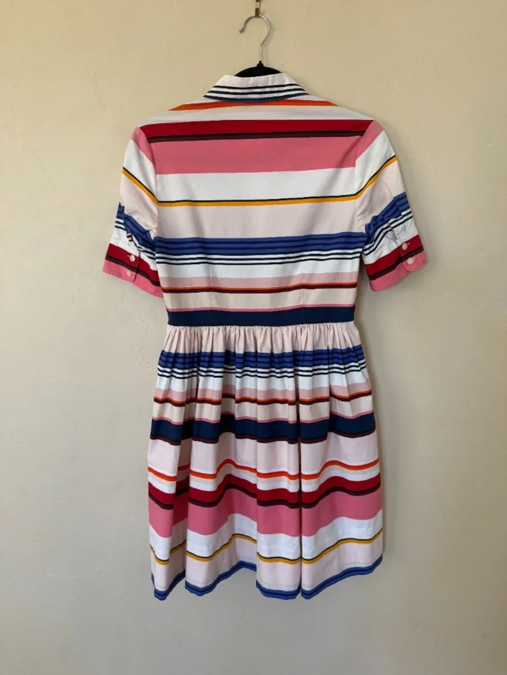 Kate Spade Stripe Shirt Dress Fit & Flare Preppy Cottagecore Mini Size 0